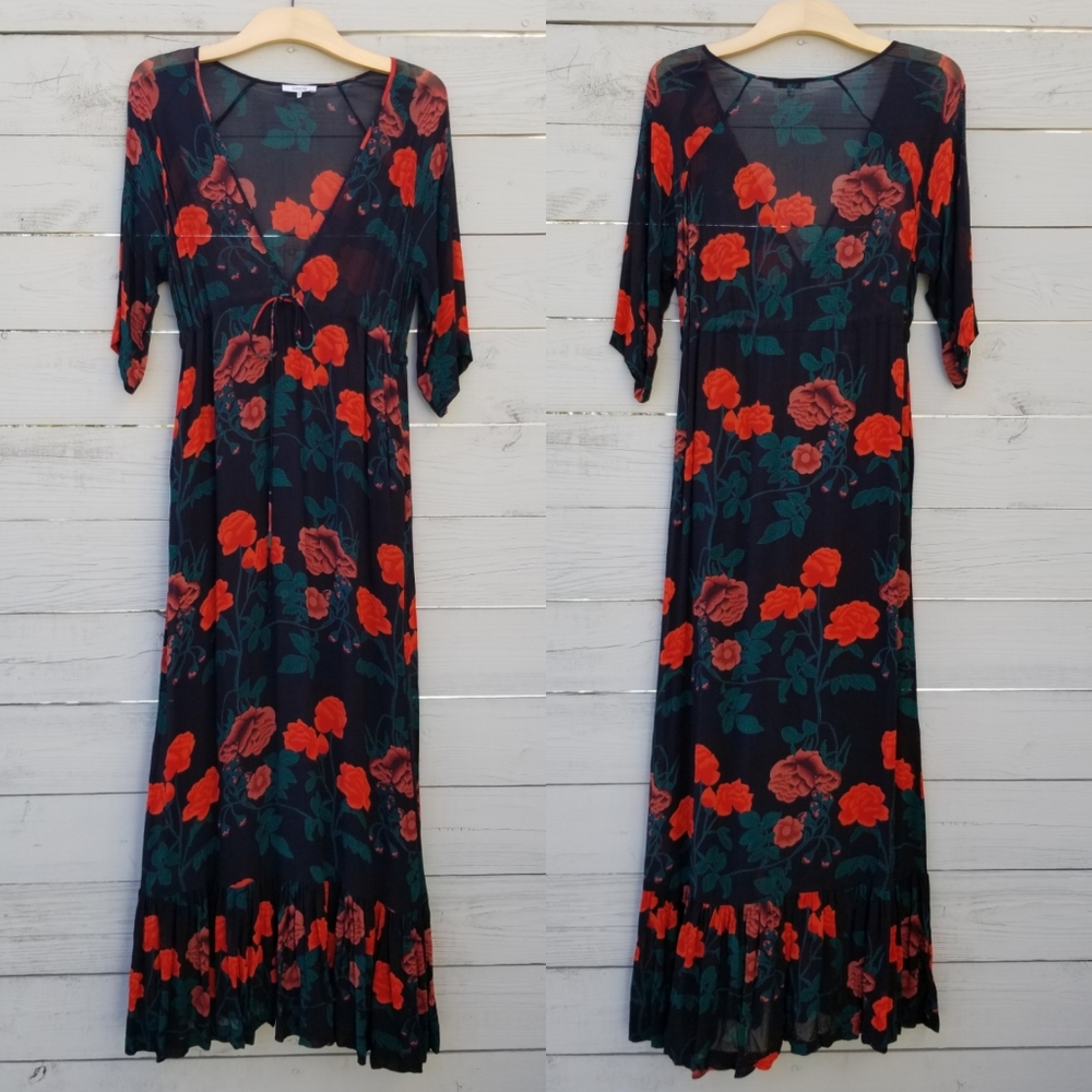 Ganni Georgette Maxi Newman Floral Euro 36 US 4 - Picture 3 of 7
